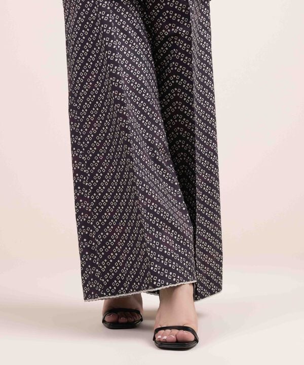 Printed Cambric Flared Pants null