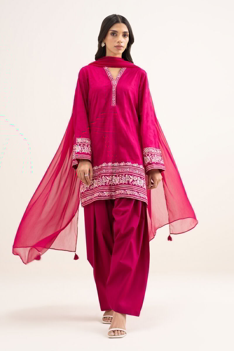 3 Piece - Embroidered Jacquard Suit