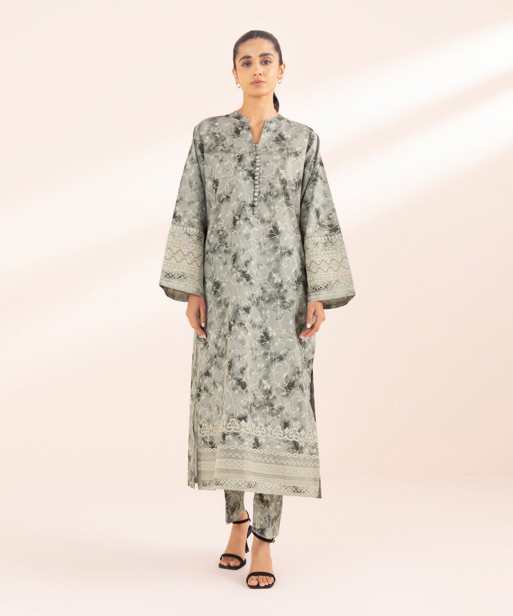2 Piece - Embroidered Lawn Suit