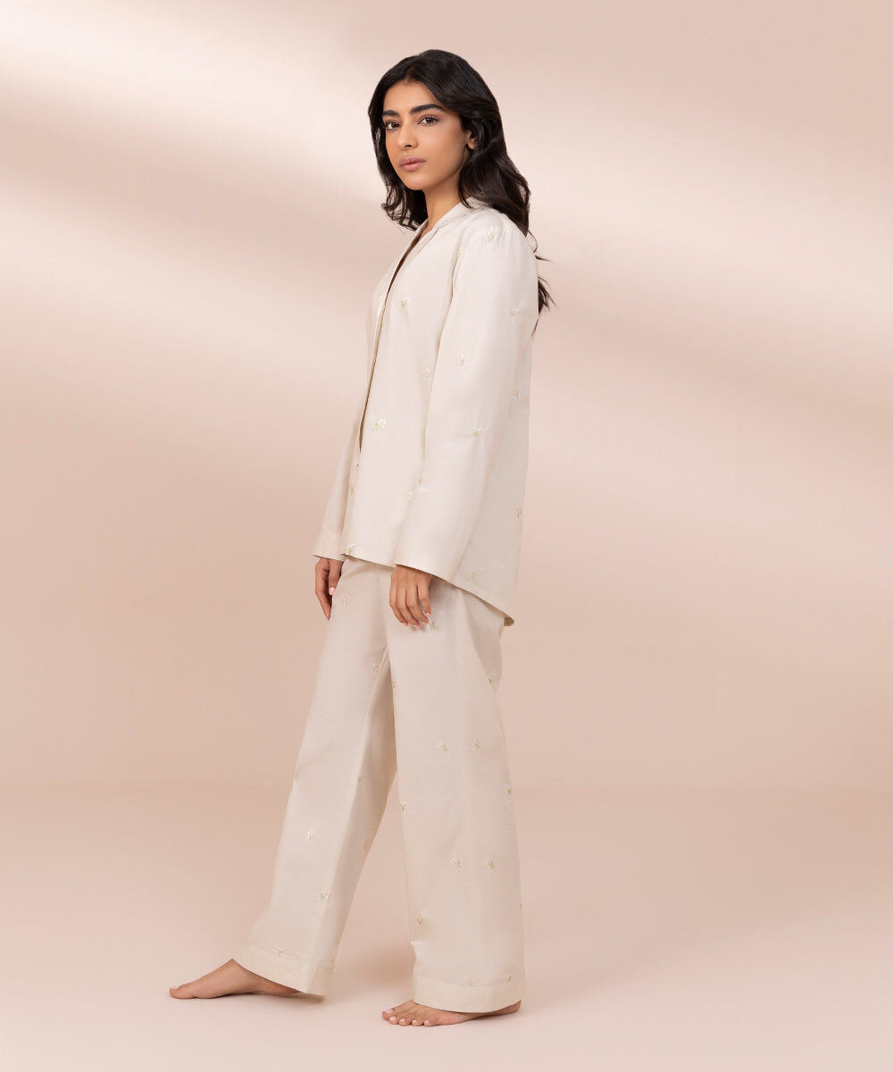 Women's Sleepwear Embroidered PJ Set