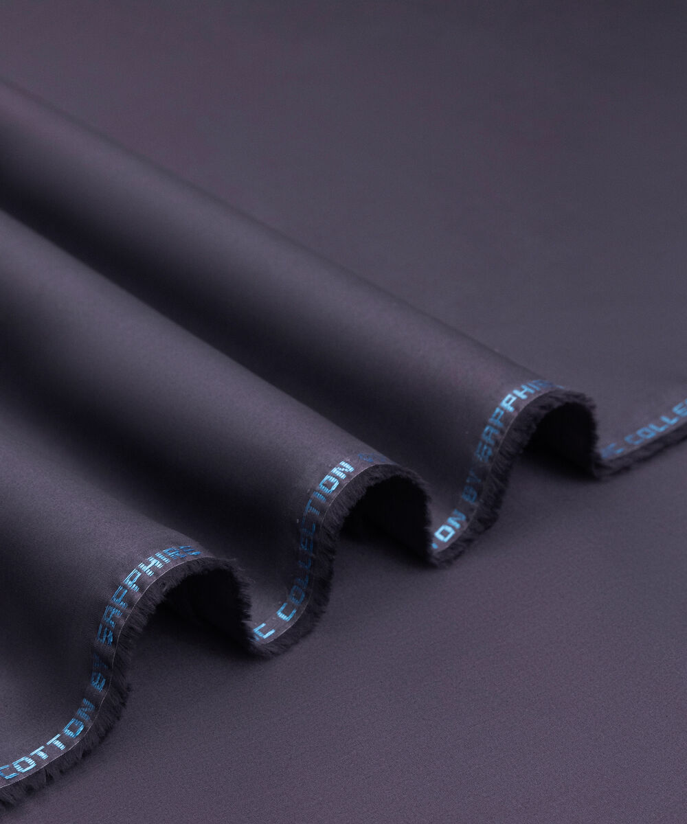 Men's Unstitched Two-Piece Dark Purple Premium Cotton Suit