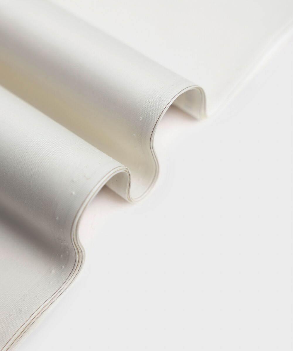 Men's Unstitched Two-Piece Premium Cotton Satin Off White Suit.