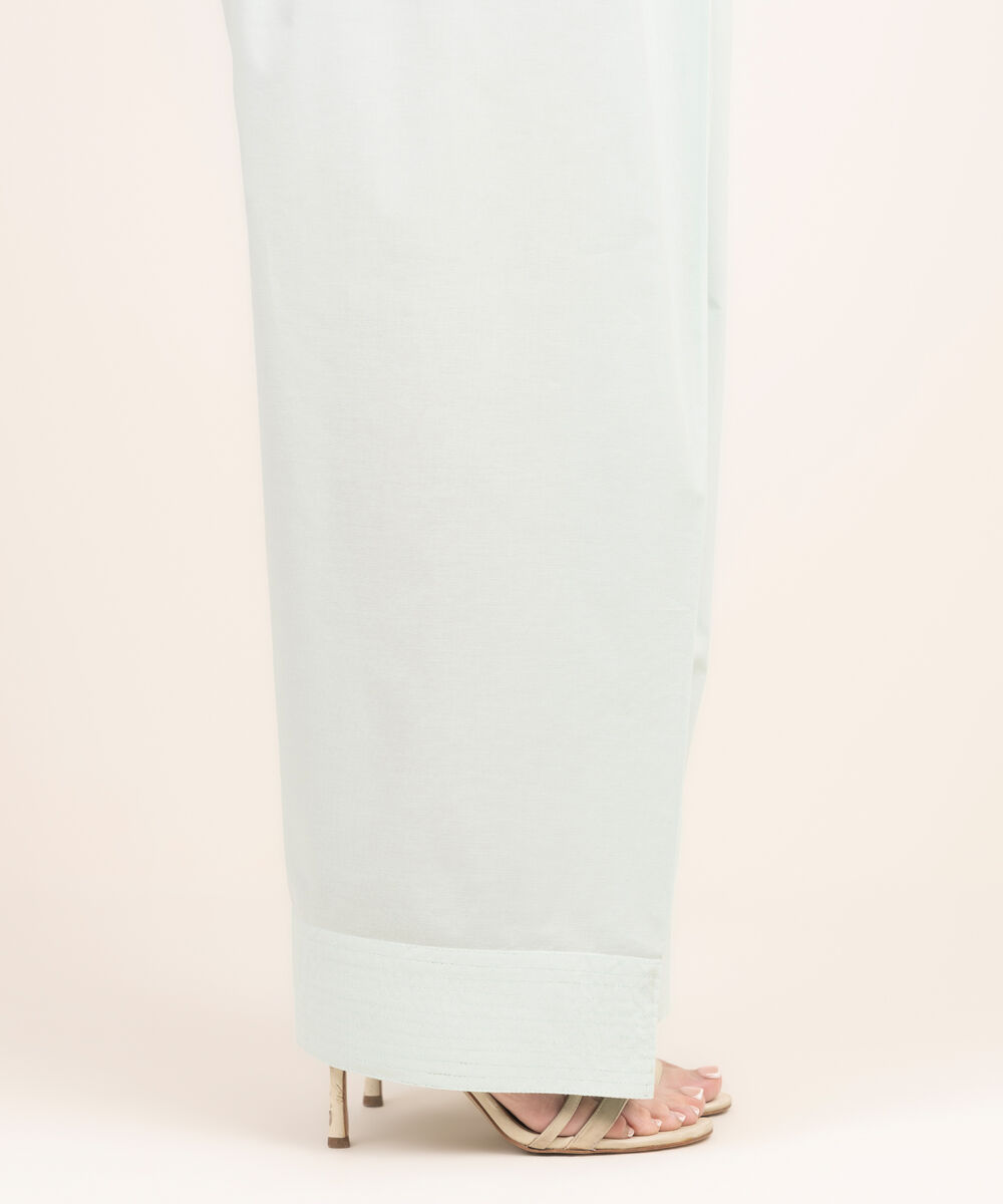 Women's RTW Cambric Solid Blue Shalwar