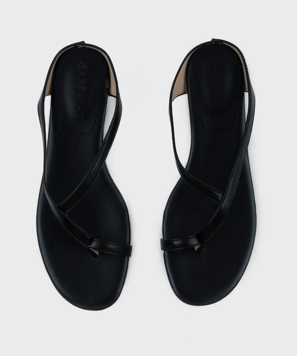 Women's Black Kitten Heel Sandal