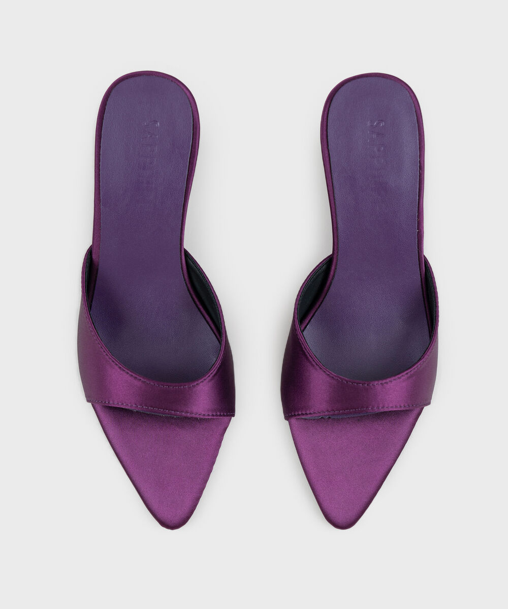 Women's Purple Pointed Toe Wedge Heel