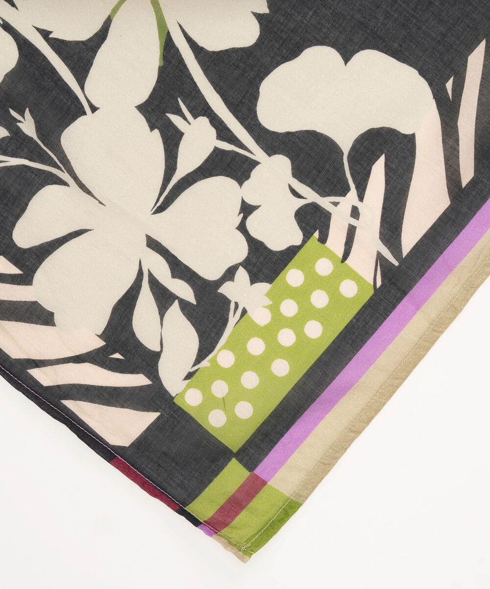 Fine Voile Green Printed Dupatta