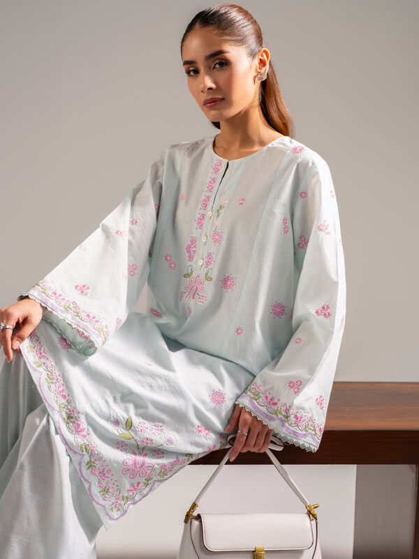 2 Piece - Embroidered Jacquard Suit
