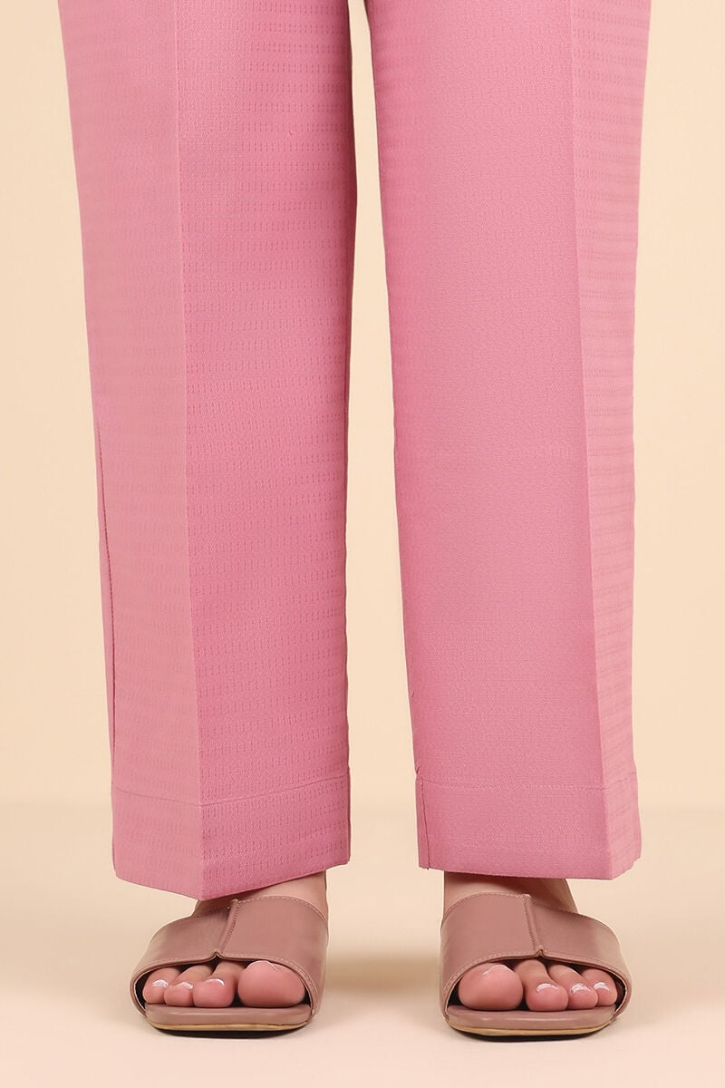 Solid Dobby Straight Pants