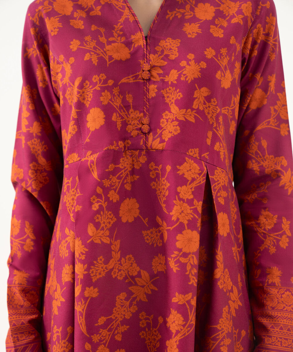 Women's Unstitched Linen Printed Multi 3 Piece Suit