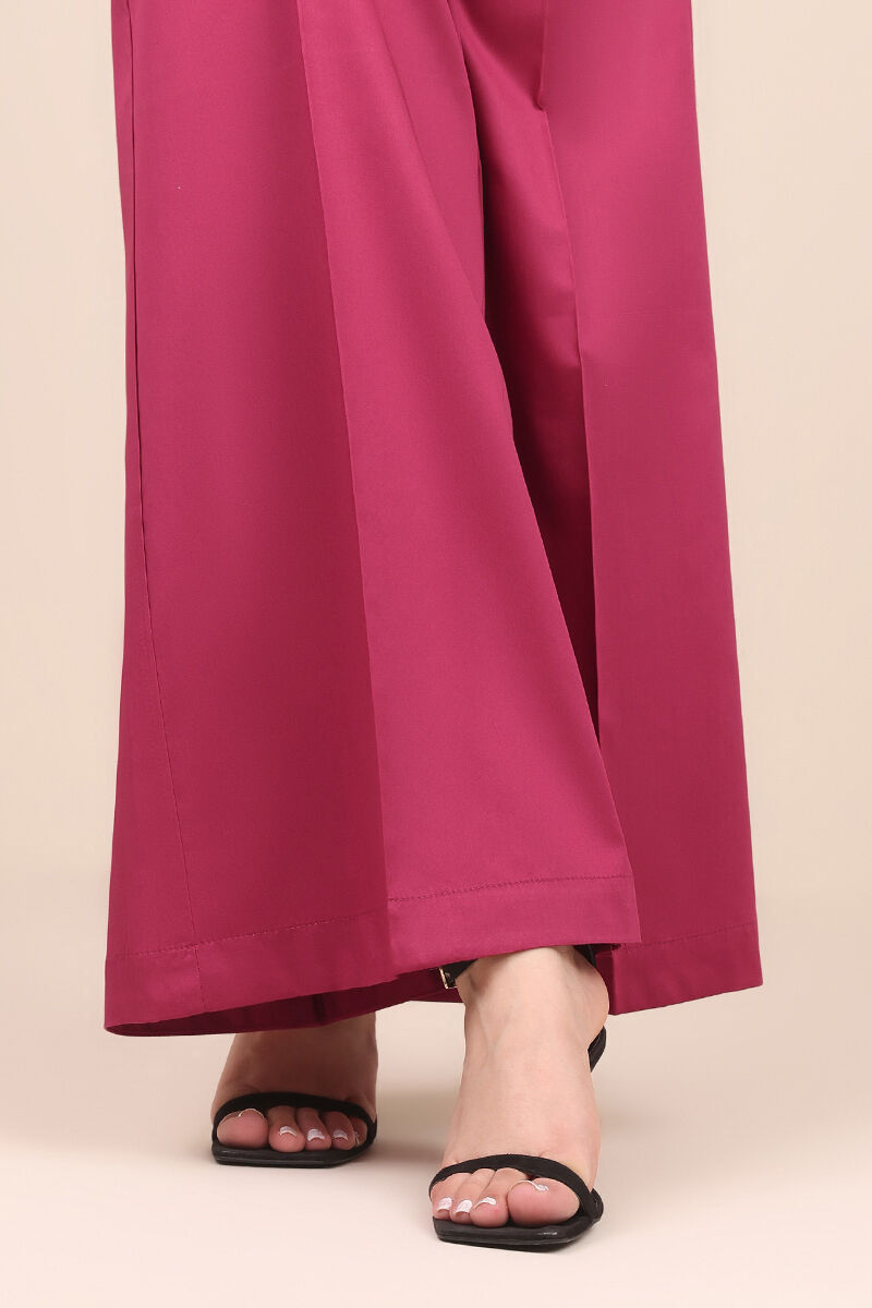 Cotton Satin Flared Pants