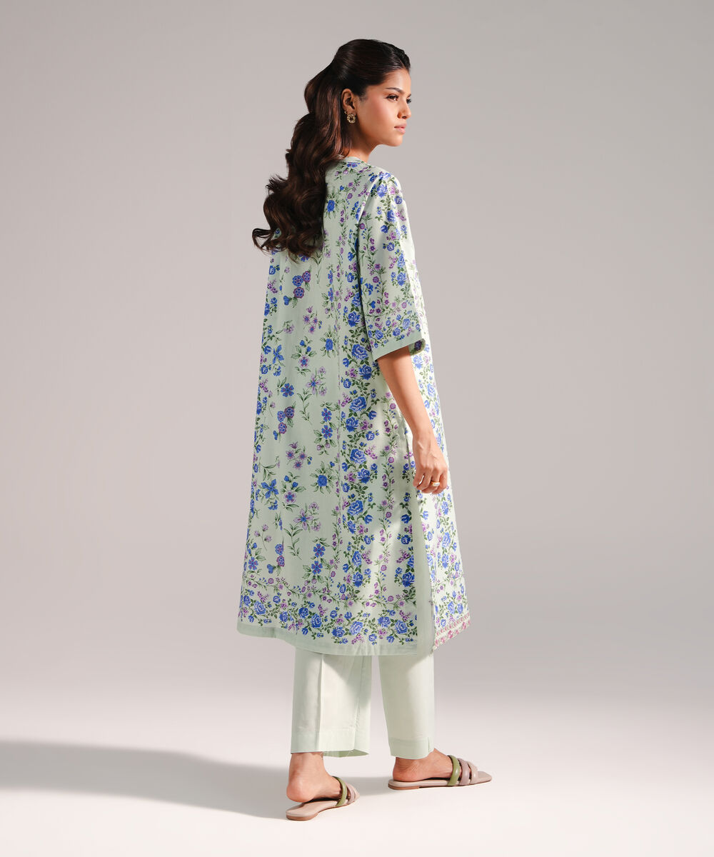 Women's RTW Lawn Embroidered Green 2 Piece Suit