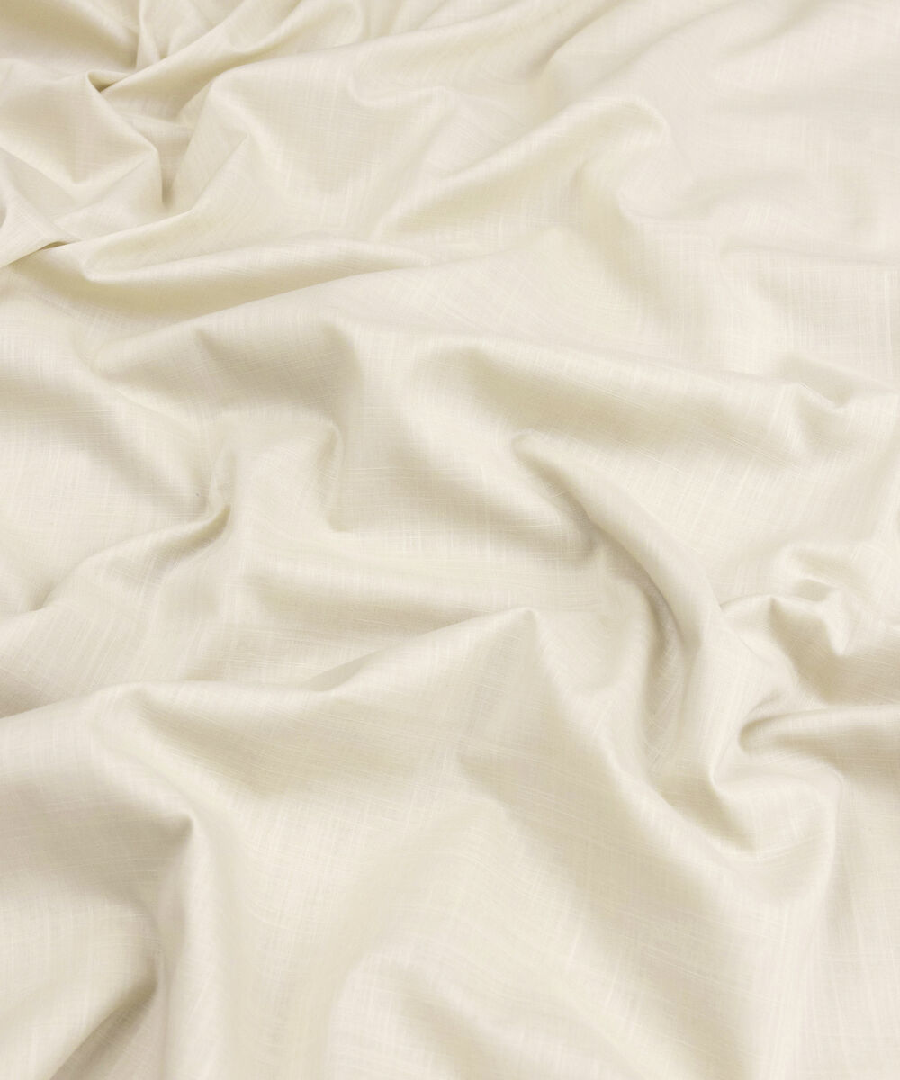 Men's Unstitched Two-Piece Light Beige Premium Slub Cotton Suit