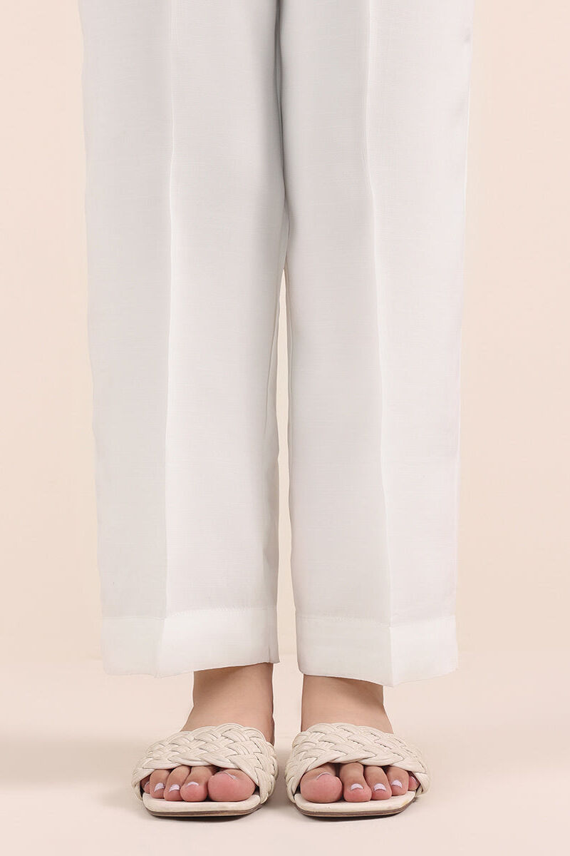 Raw Silk Straight Pants