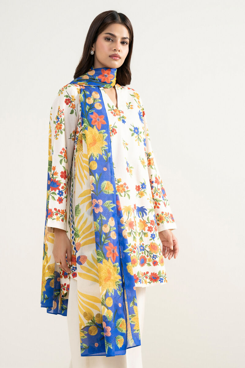 3 Piece - Printed Cambric Suit