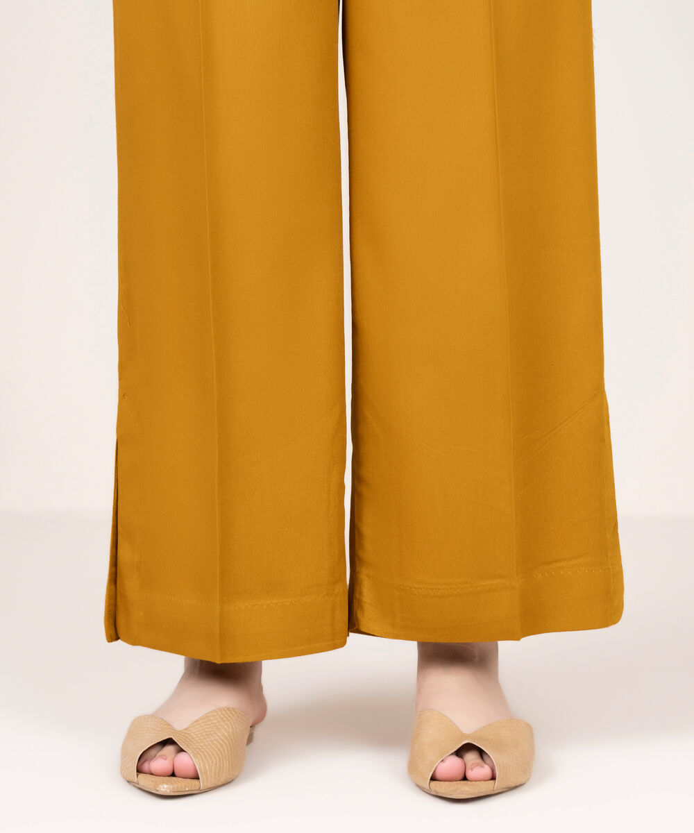 Women's RTW Bedford Solid Mustard Culottes
