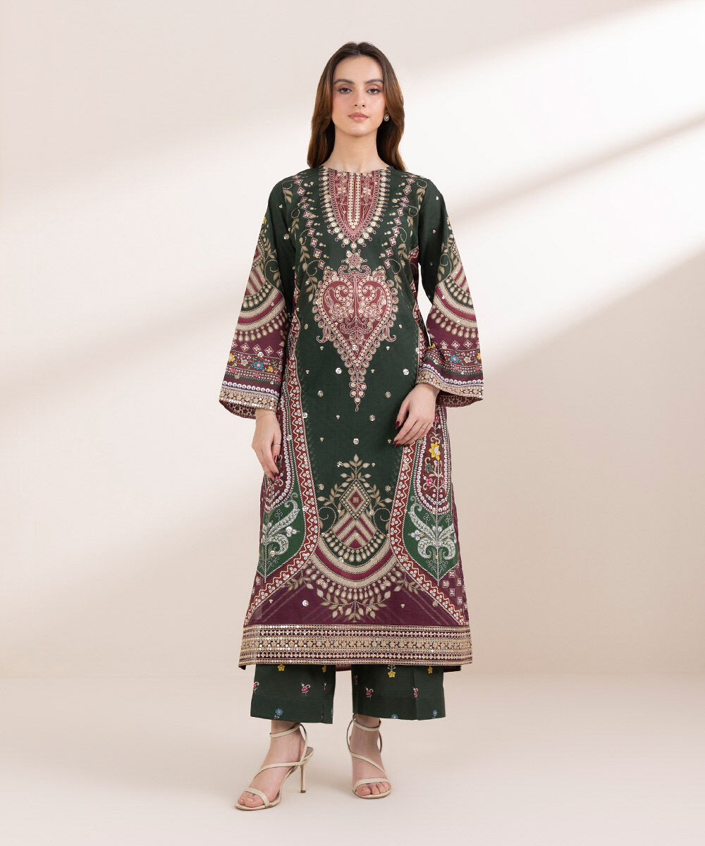 Women's Pret Lawn Multi Embroidered A-Line Shirt