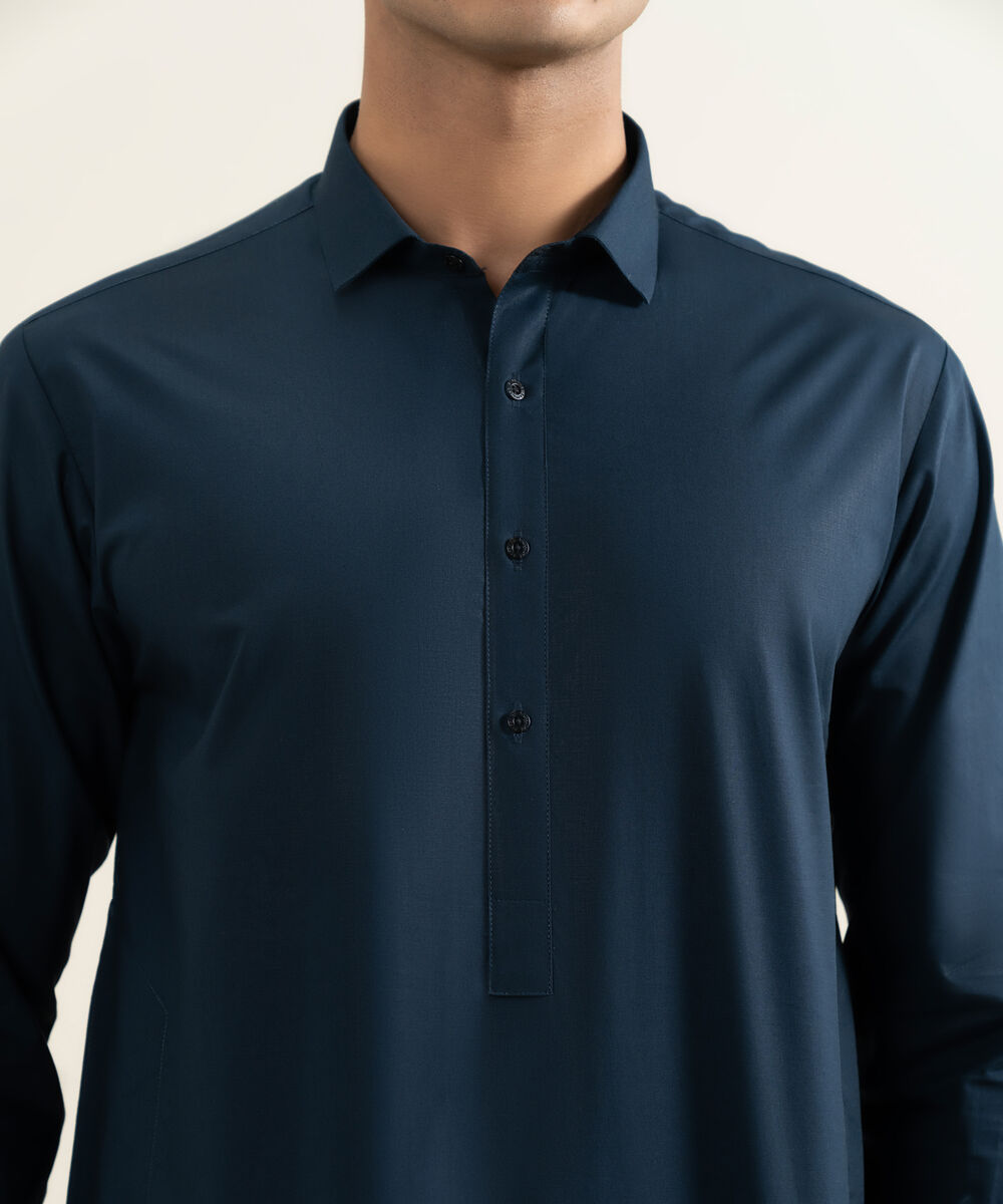 Men's navy 100% Cotton Kameez Shalwar