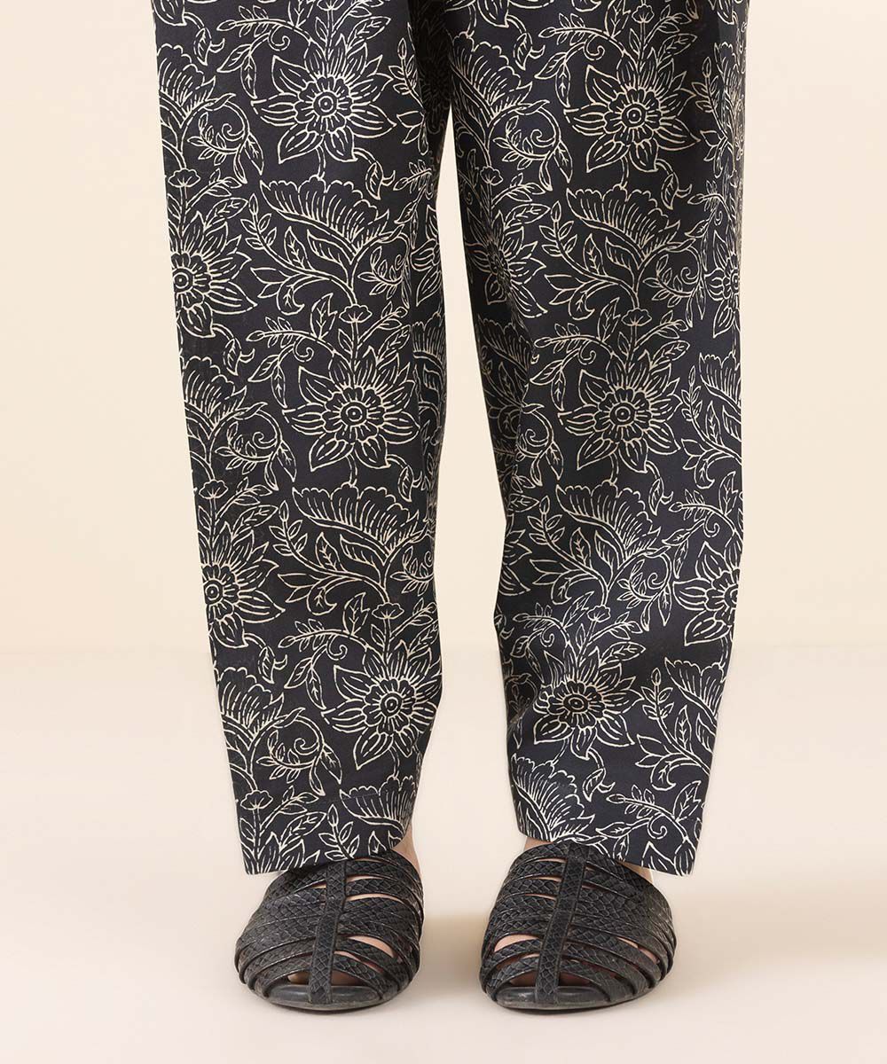 Women's Unstitched Yellow Cotton 2 Piece Suit