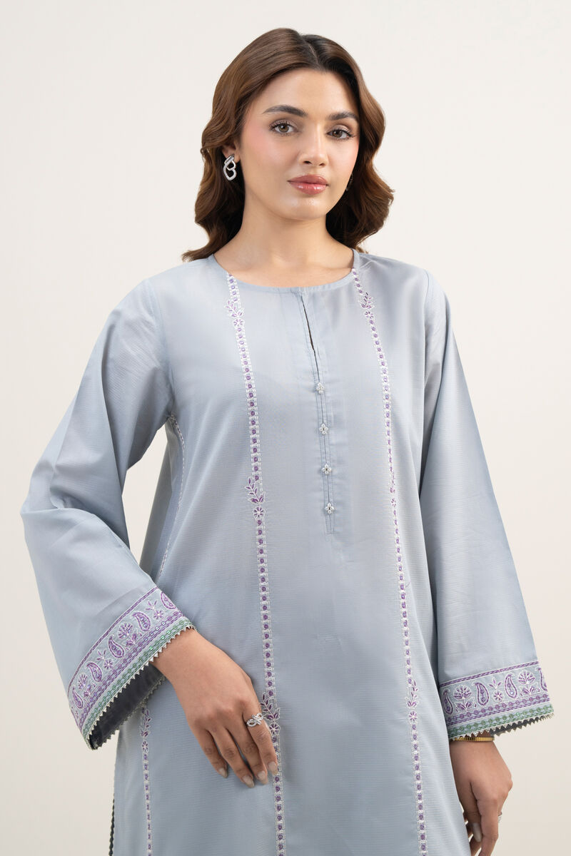 Embroidered Zari Lawn Shirt