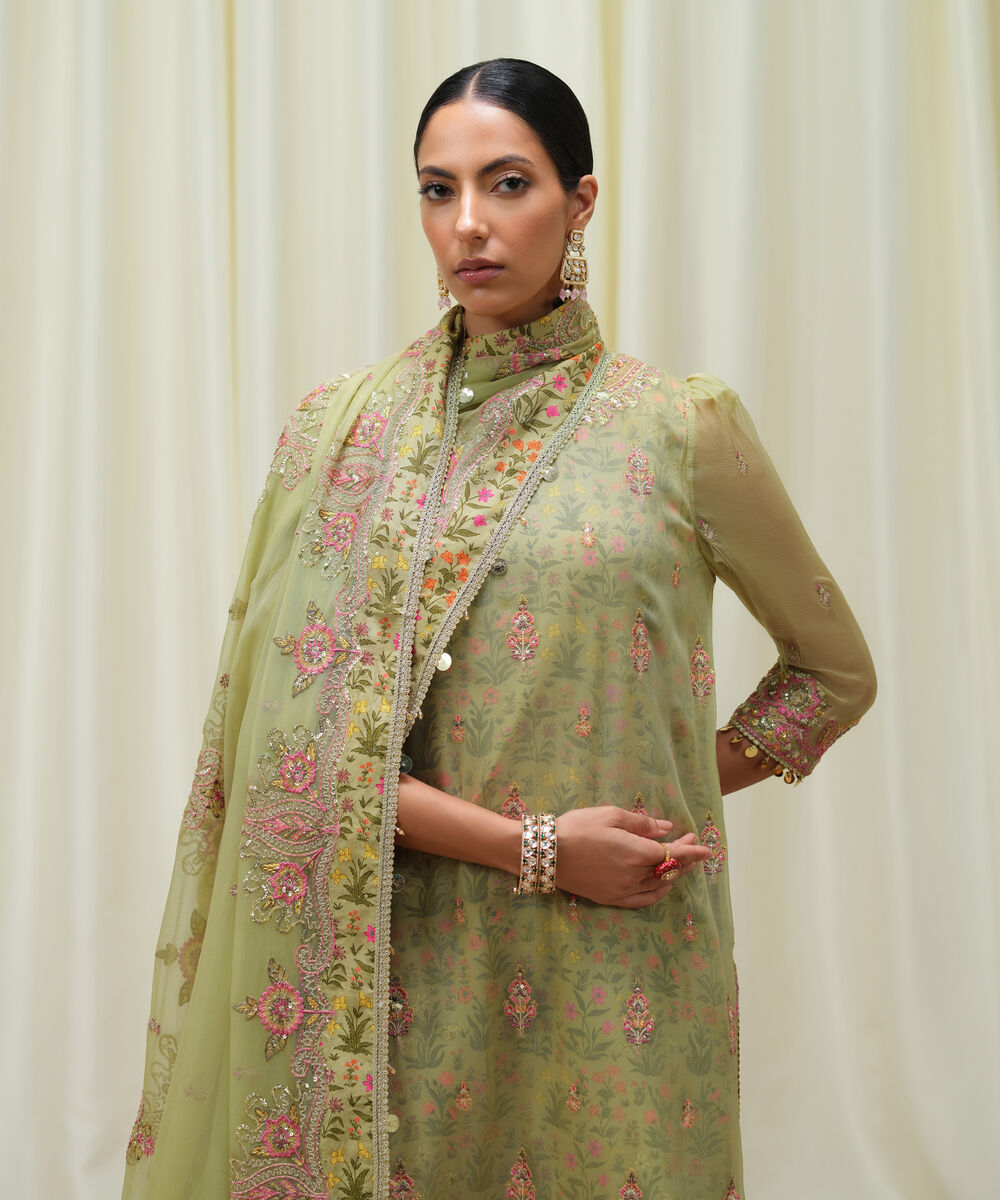 Women's Unstitched Crinkle Chiffon Dyed Three Piece Suit