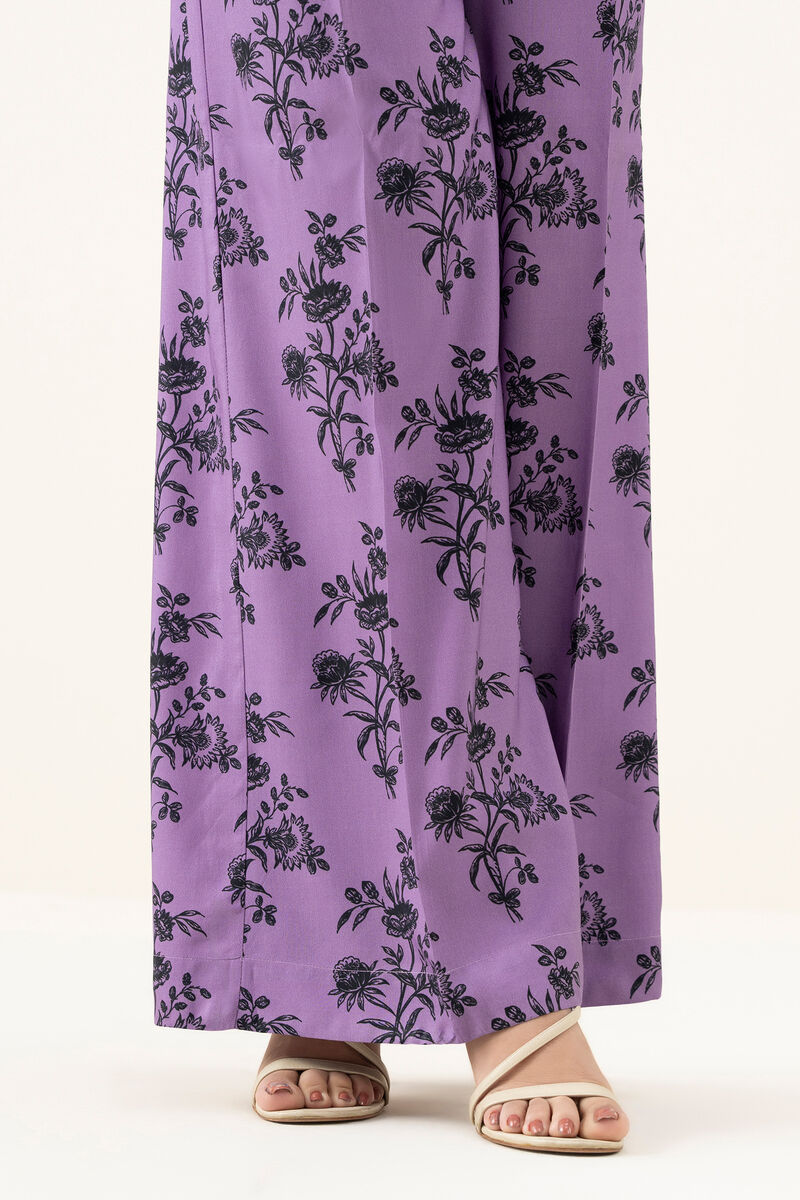 Printed Linen Flared Pants