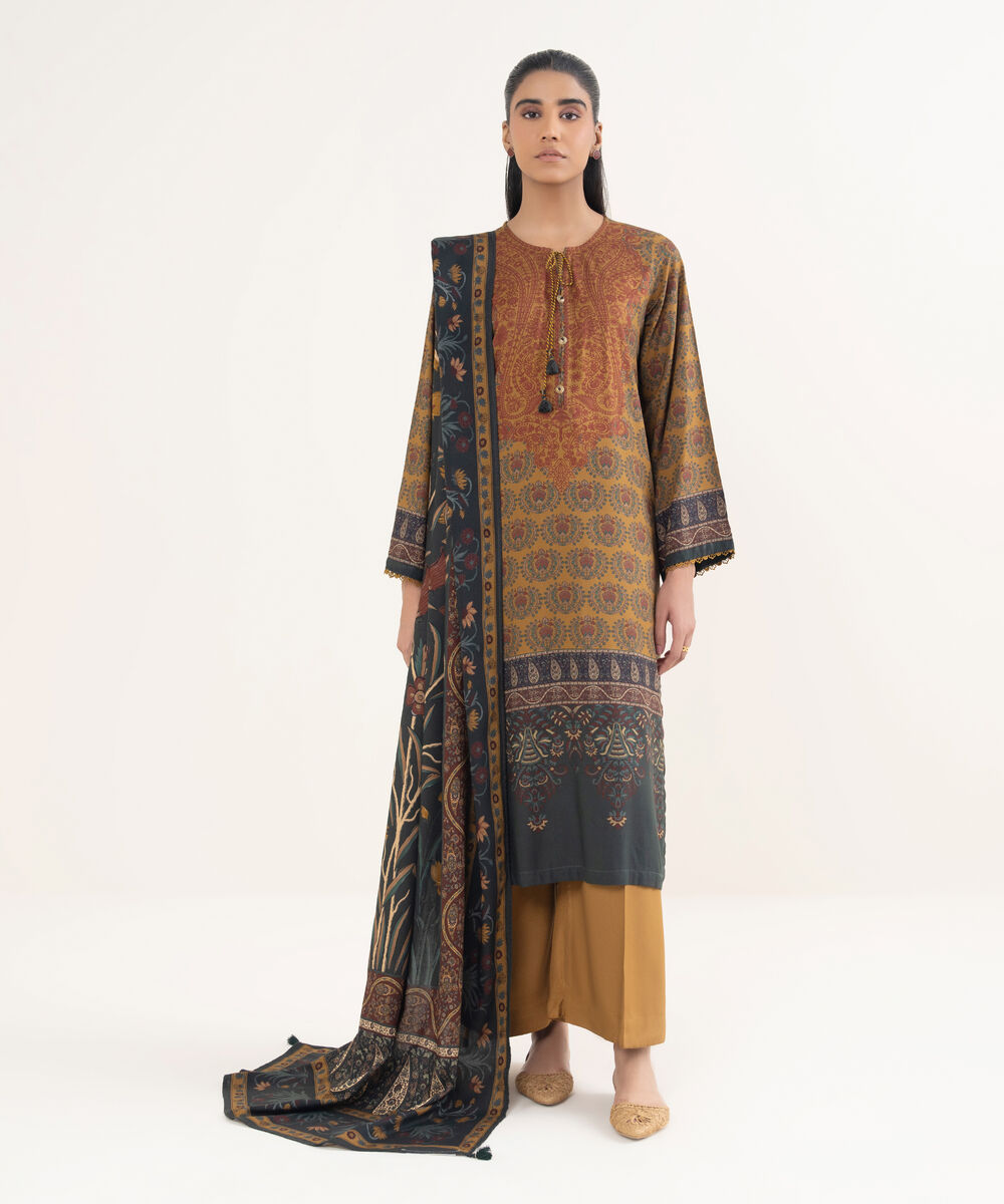 Women's RTW Viscose Linen Printed Multi Straight Shirt