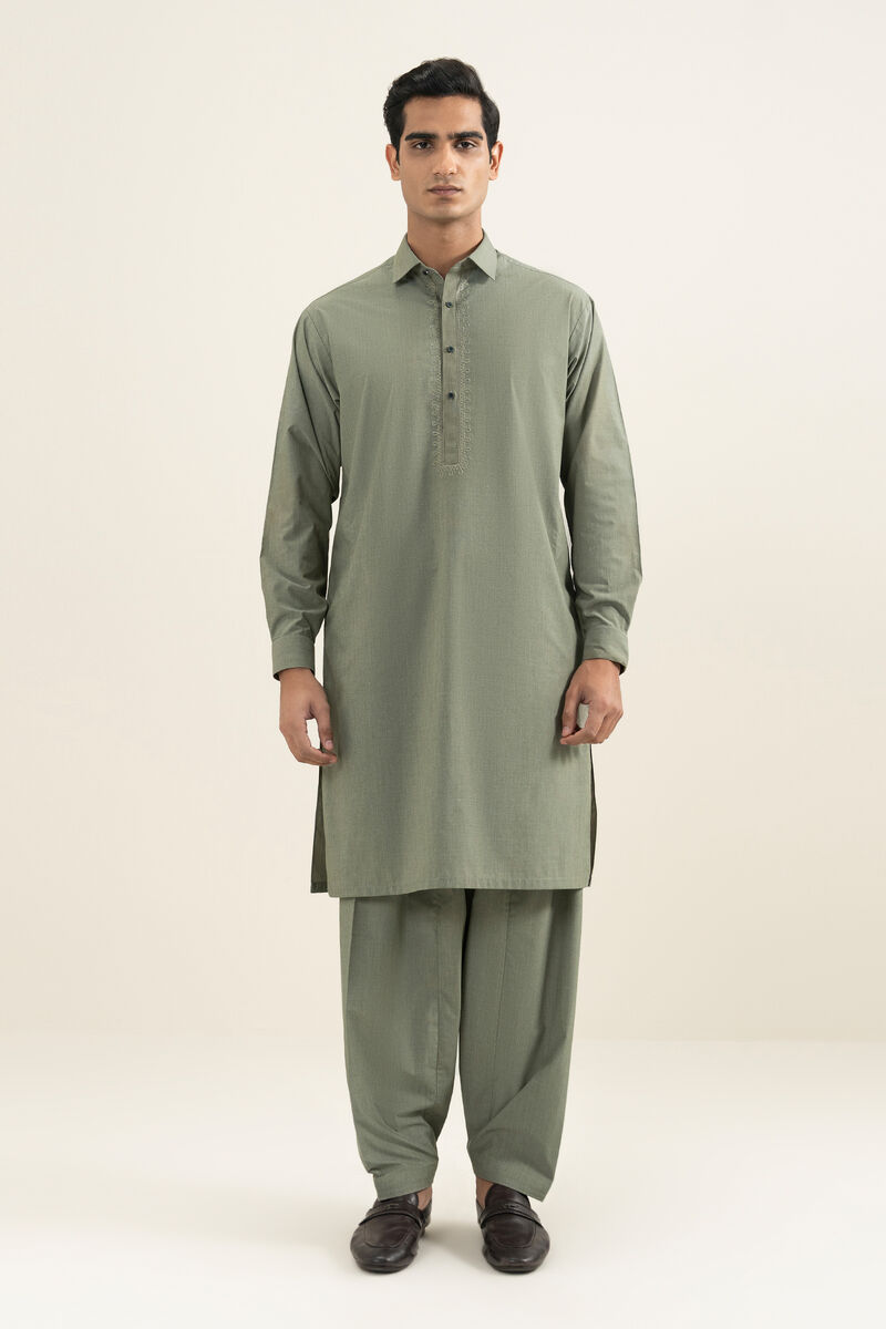 Embroidered Yarn Dyed Suit