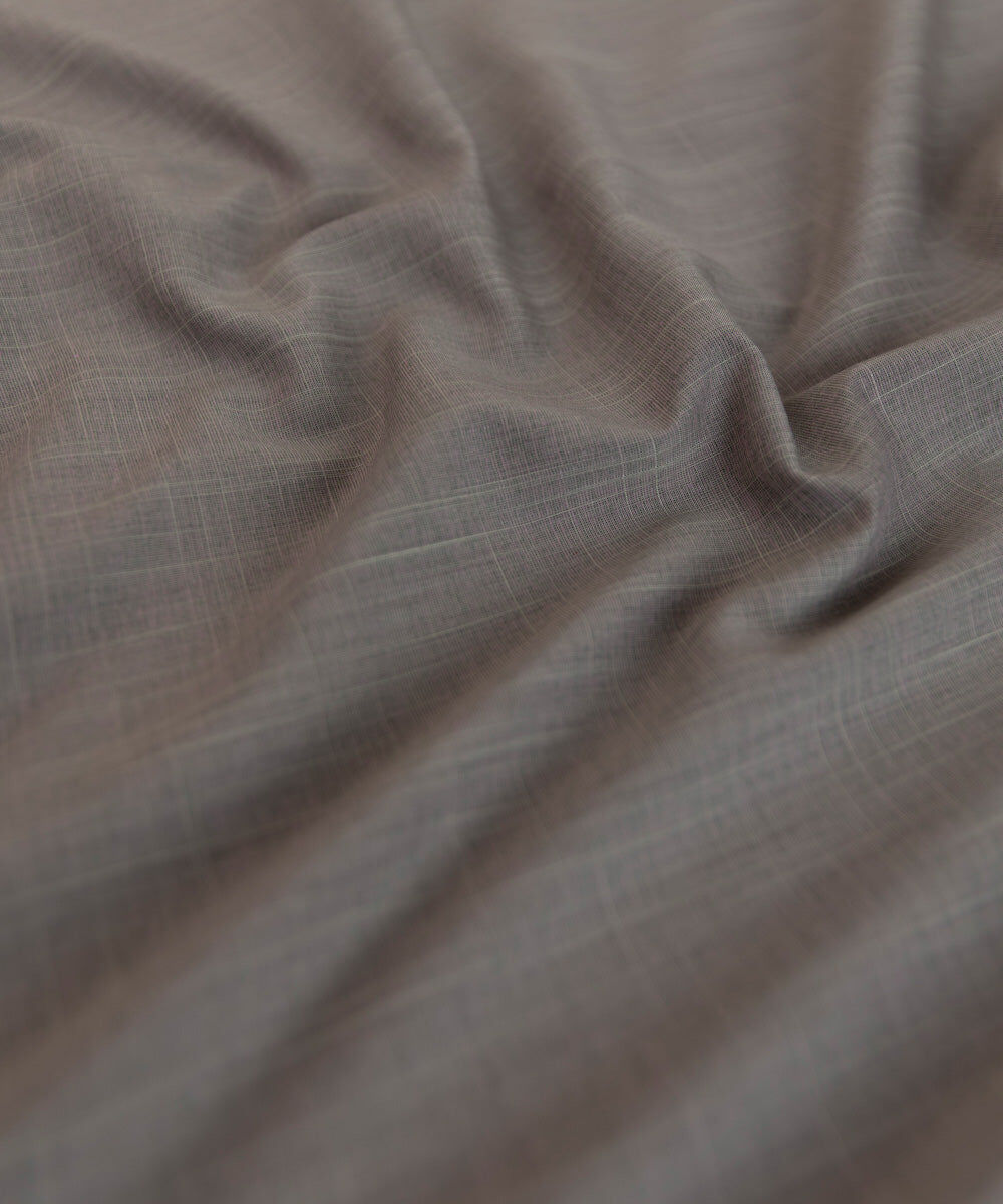 Men's Unstitched Wash & Wear Fancy Fabric Soft Brown Full Suit Fabric