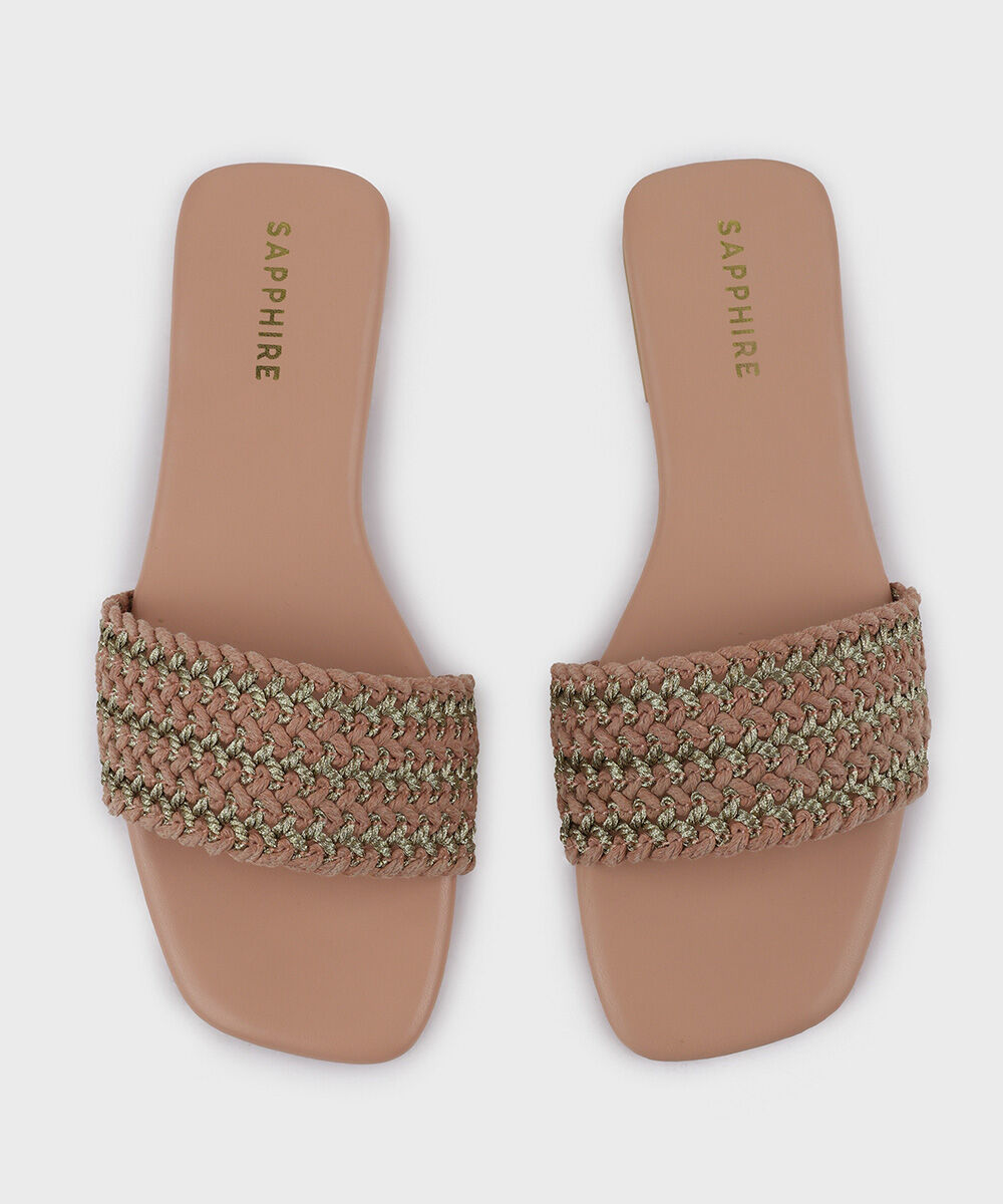 Woman - Pink Pink Weaved Flats