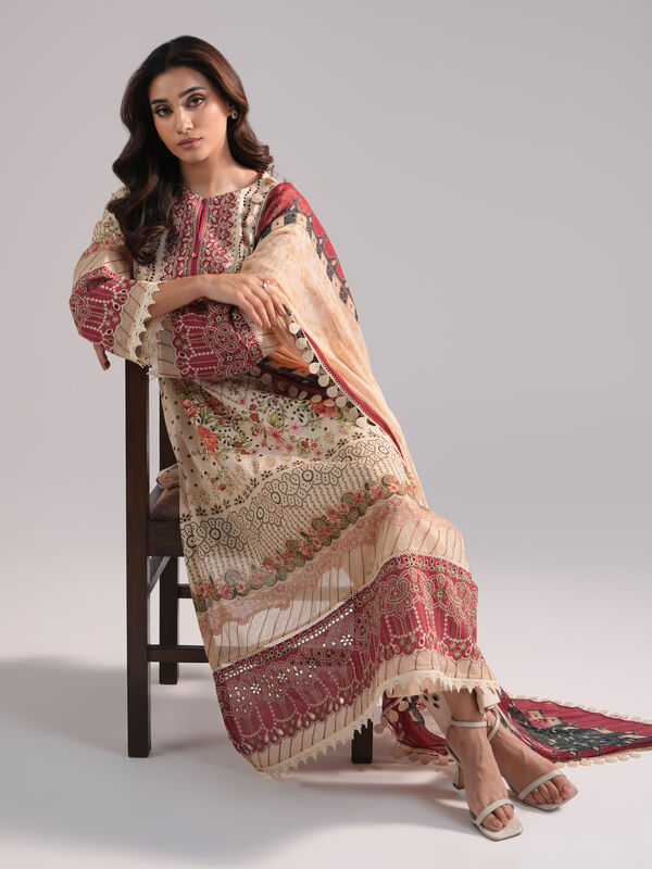 3 Piece - Embroidered Lawn Suit