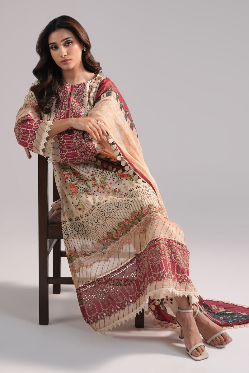 3 Piece - Embroidered Lawn Suit