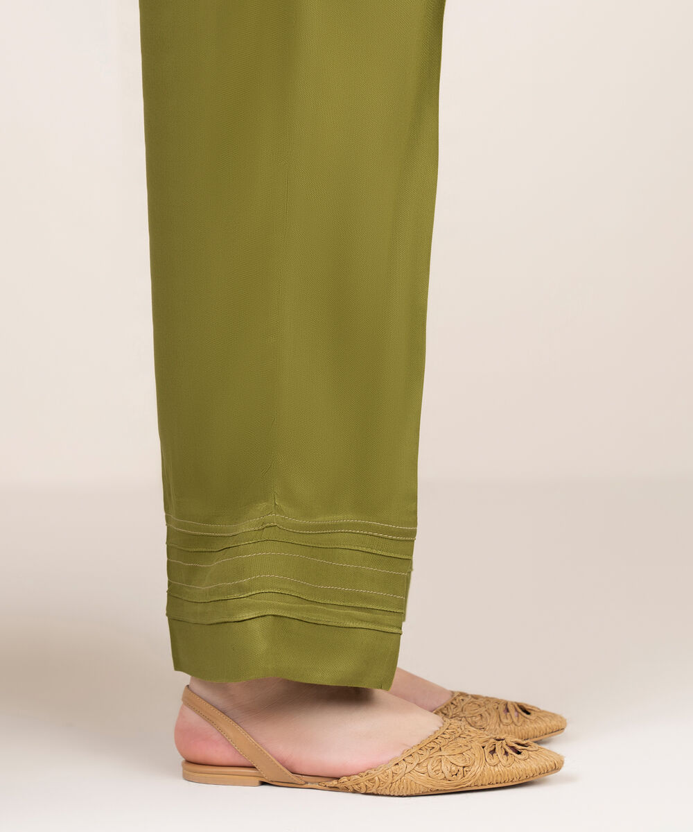 Women's RTW Bedford Solid Green  Culottes