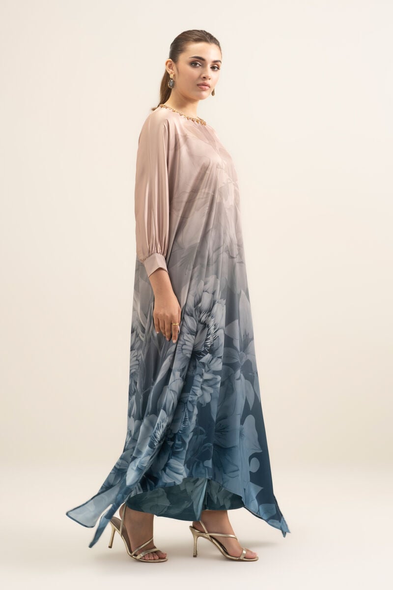 2 Piece - Printed Silk Suit