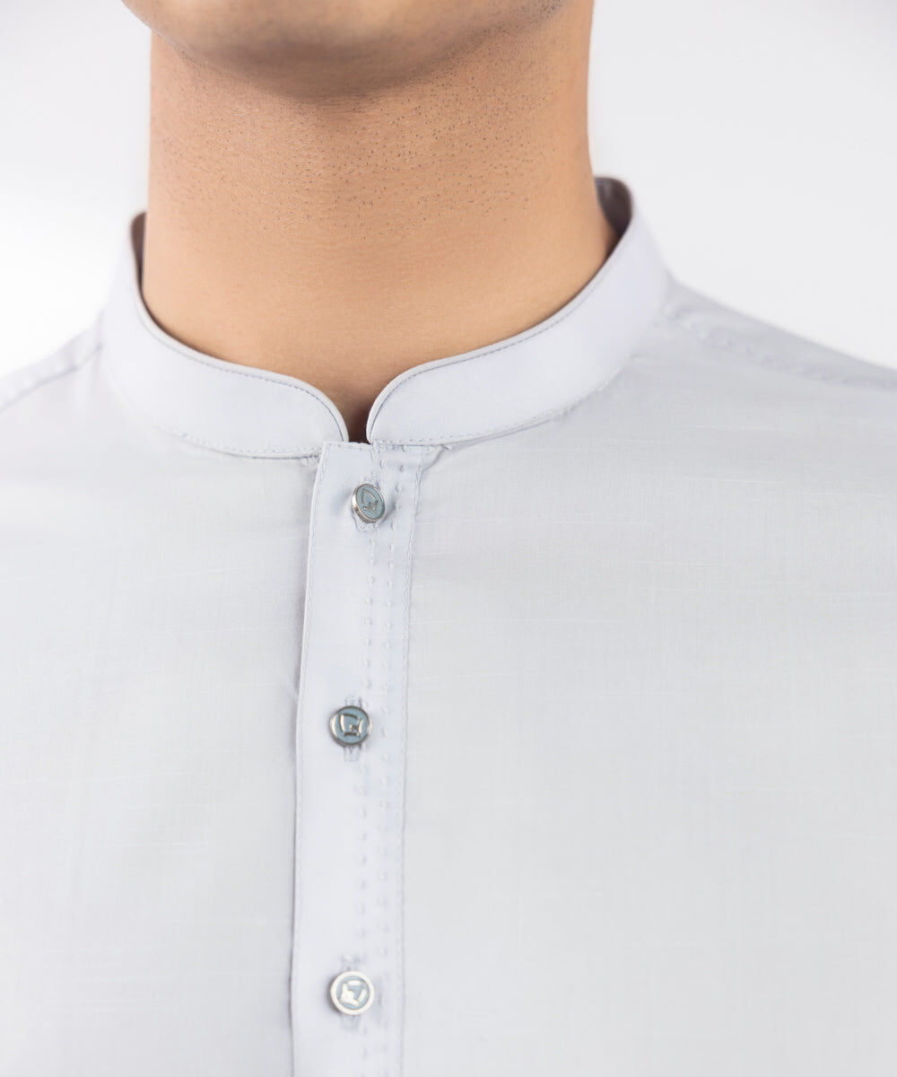 Men's Wash and Wear White Kurta Shalwar