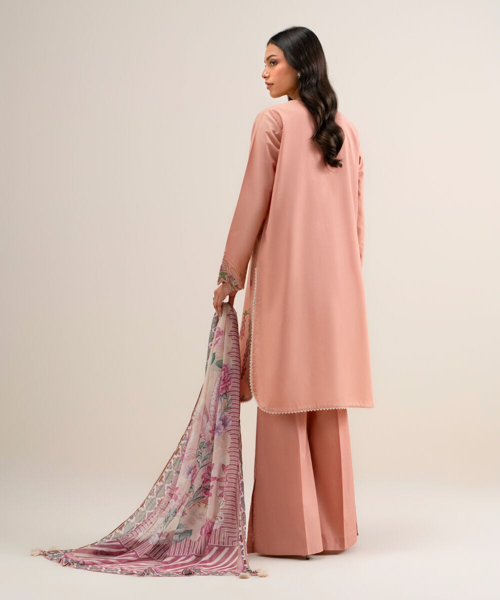 3 Piece - Embroidered Lawn Suit — Sapphire view 3