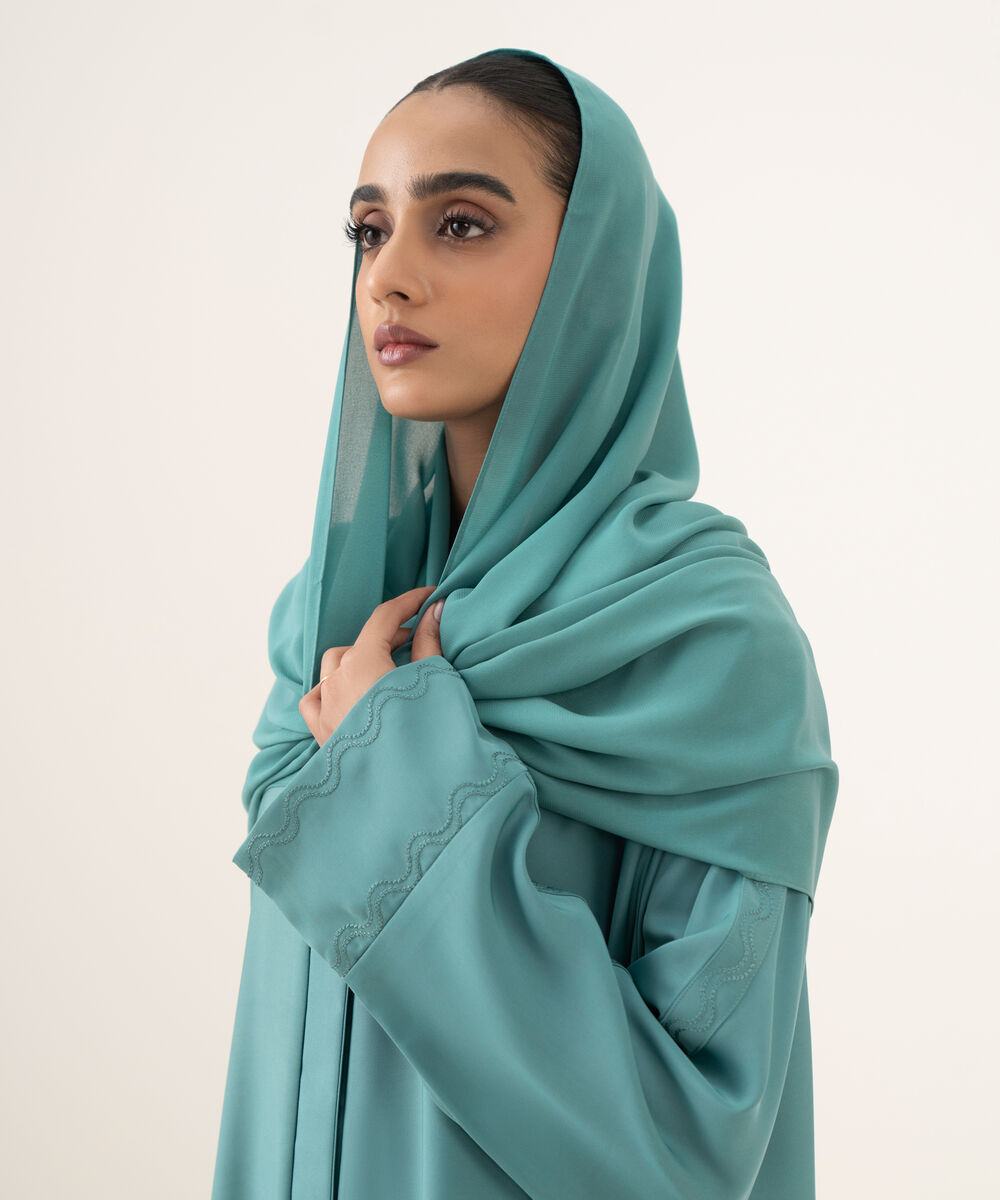 Women's turquoise hijab