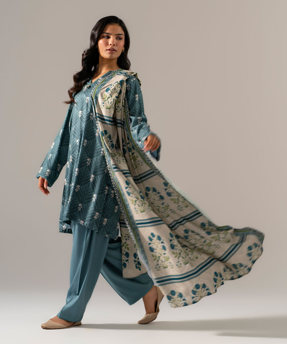 Women's RTW Viscose Linen Printed Off White Dupatta