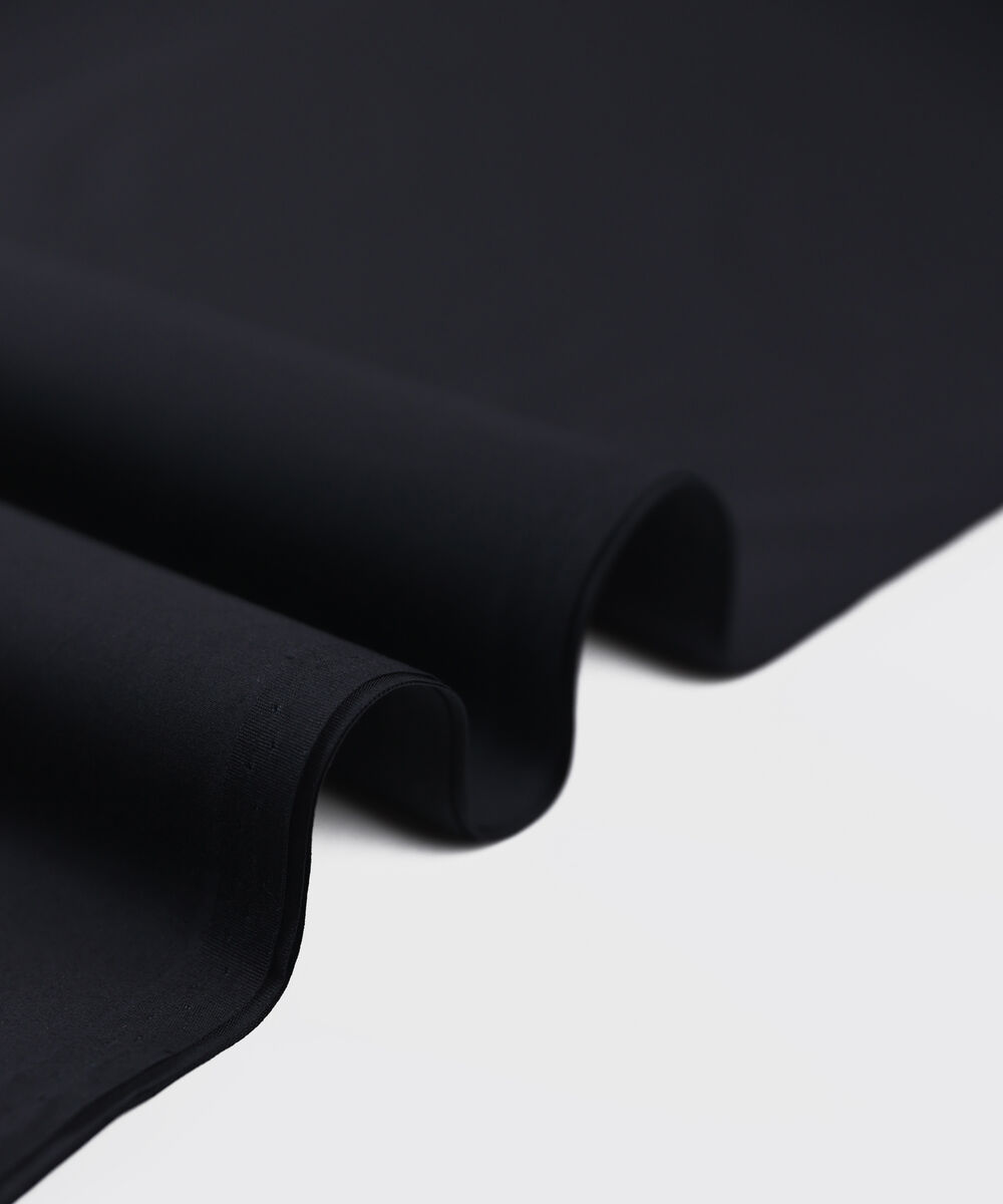Men Unstitched Cotton Black Full Suit Fabric