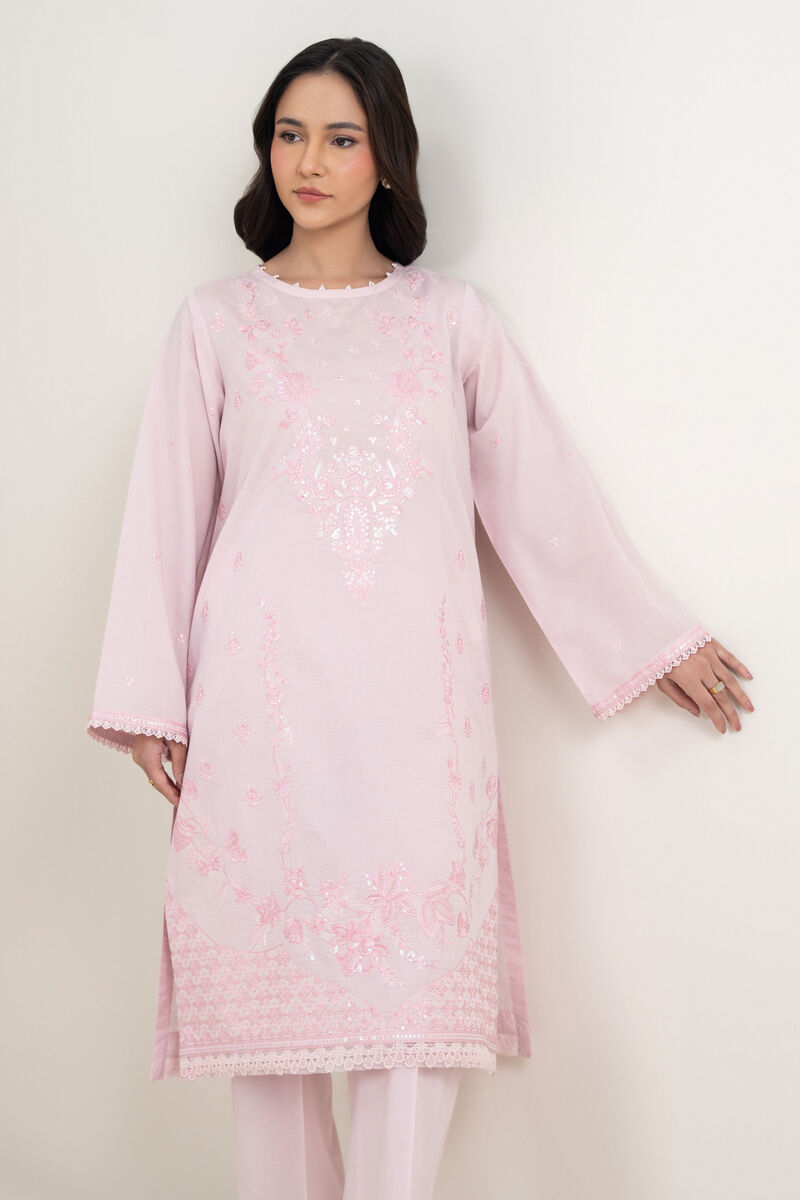 2 Piece - Embroidered Zari Lawn Suit