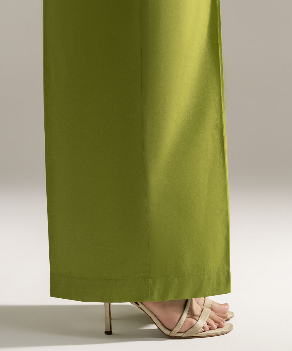 Women's RTW Cambric Printed Green Culottes
