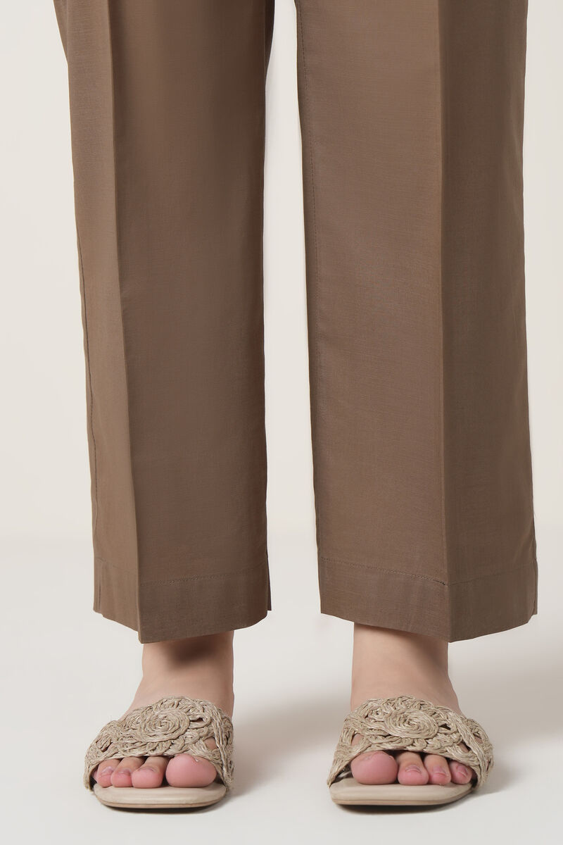 Solid Crosshatch Straight Pants