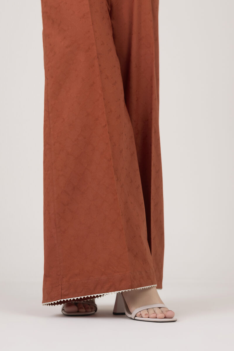 Cotton Jacquard Flared Pants