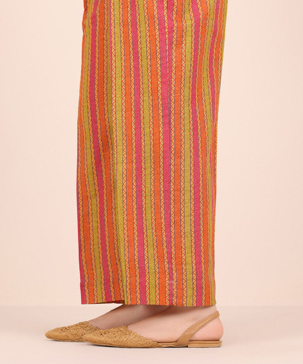 Printed Khaddar Straight Pants