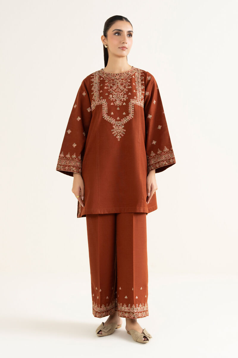Embroidered Khaddar Shirt