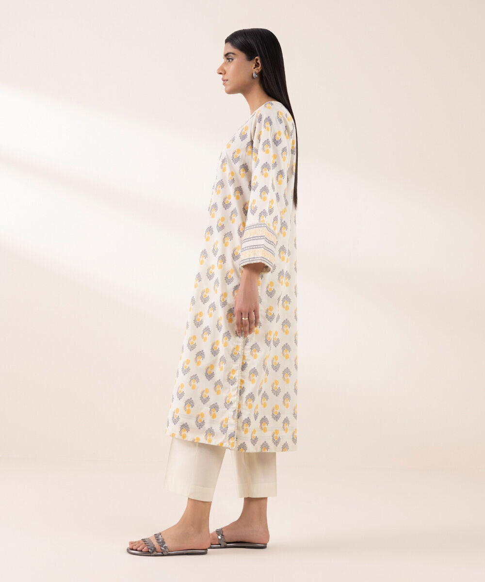 Women's RTW Lawn Multi Printed A-Line Shirt