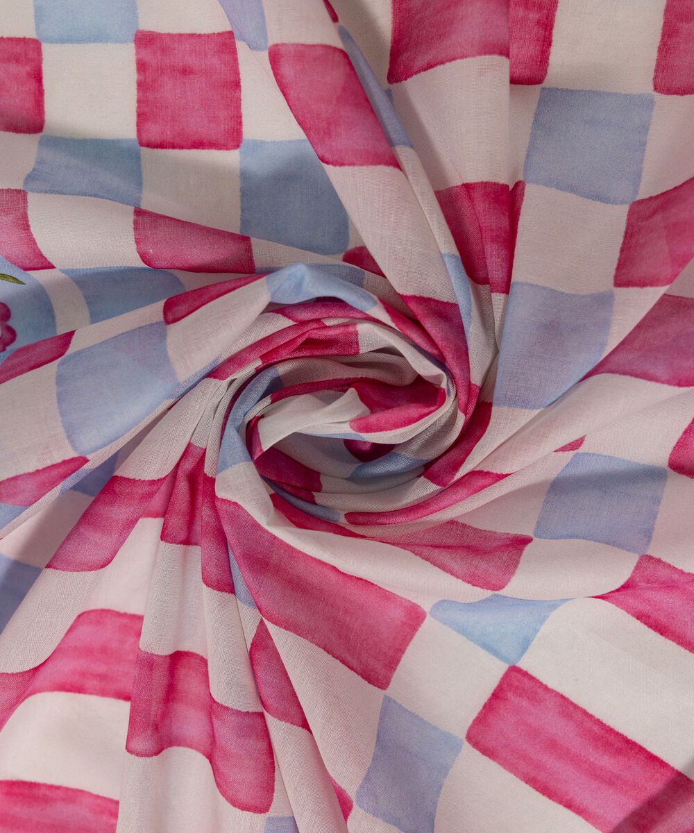 Lawn Printed White Dupatta