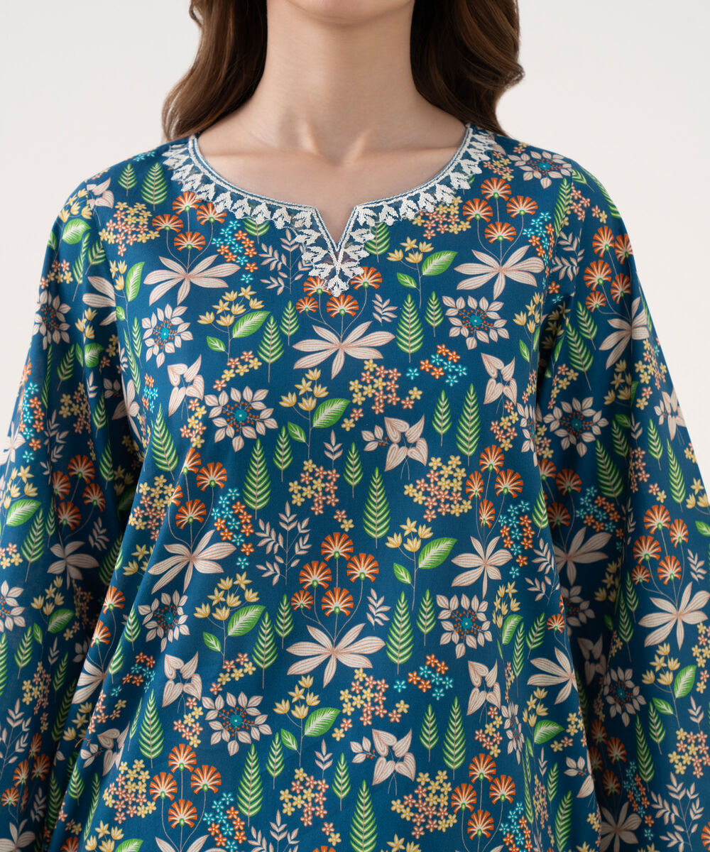 Women's RTW Cambric Embroidered Straight Multi Shirt