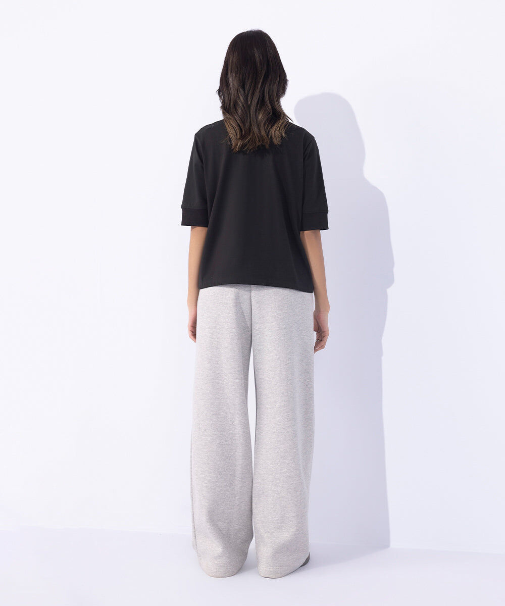 Woman - Black Heavy Weight Short Sleeve T-Shirt