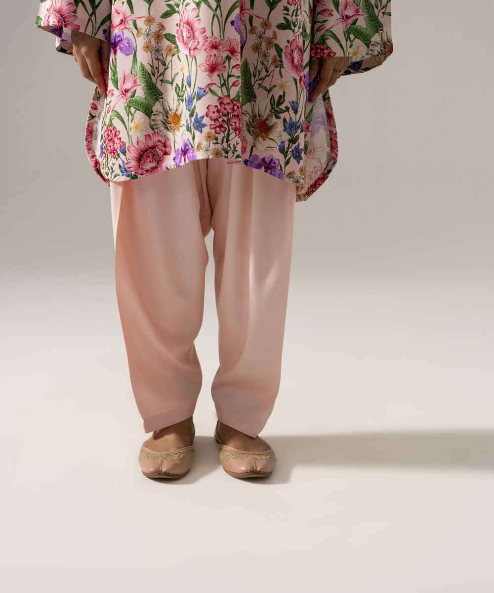 Women's RTW Viscose Marina Printed Pink 2 Piece Suit