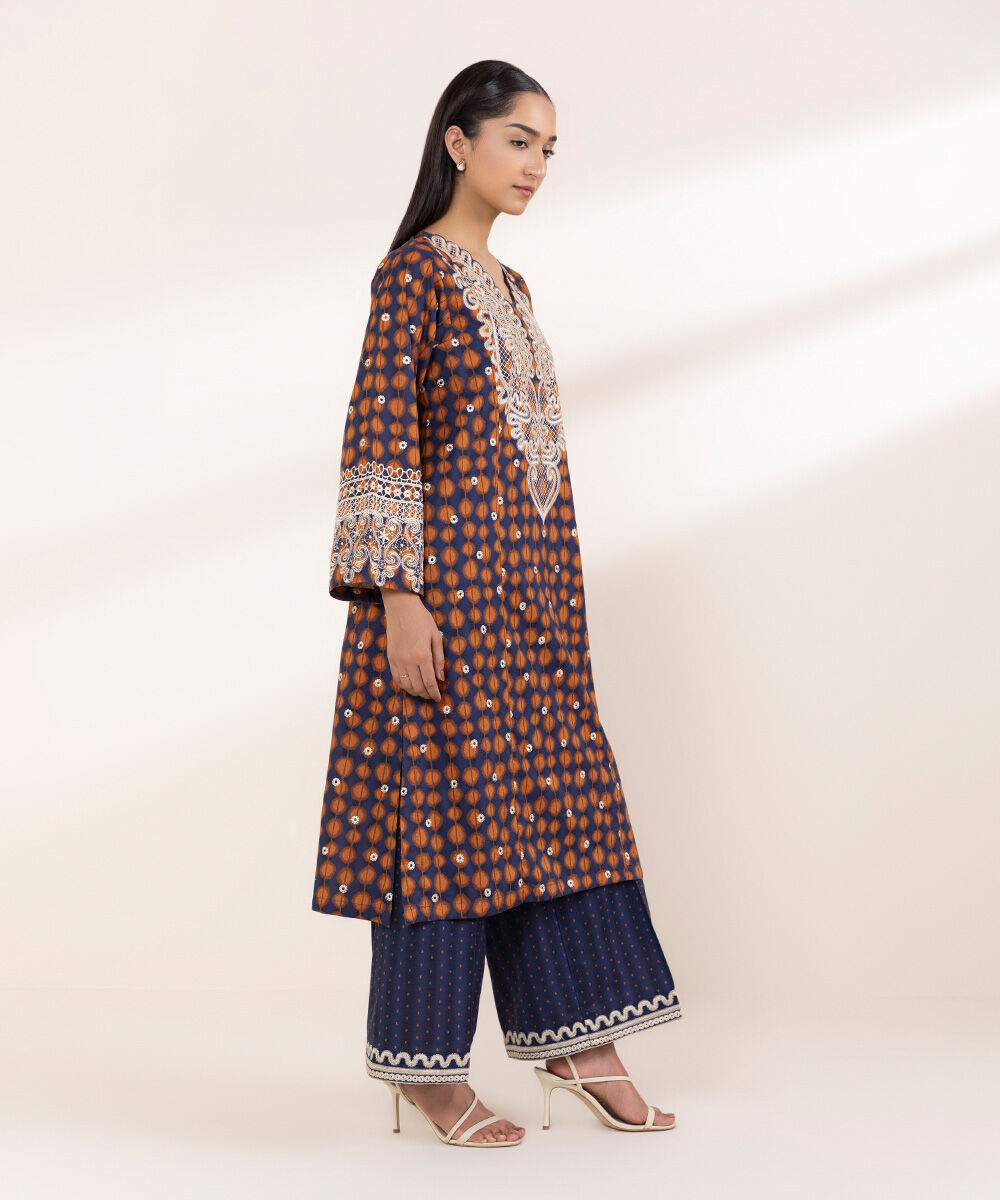 Women's RTW Lawn Multi Embroidered Boxy Shirt